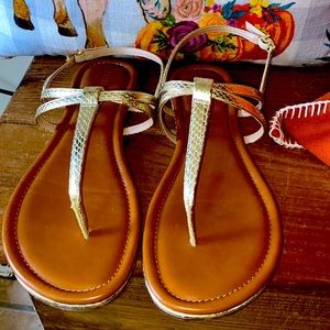 Cute gold sandals
